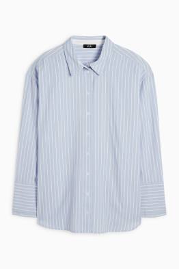 Blouse van popeline - gestreept