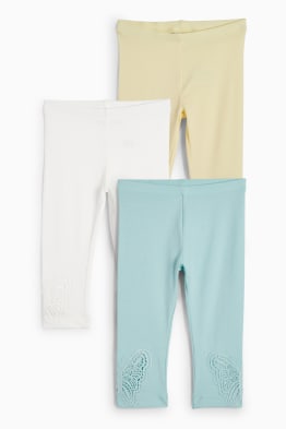 Multipack 3er - Schmetterling - Capri-Leggings