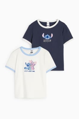 Set van 2 - Lilo & Stitch - T-shirt - geribd