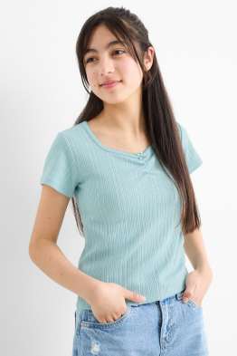 Set van 2 - T-shirt - ribstof