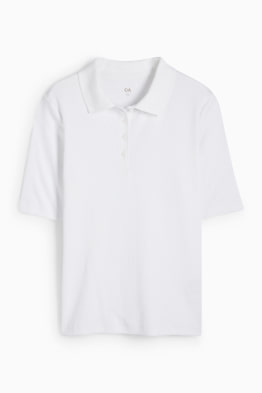 Basic poloshirt - ribstof