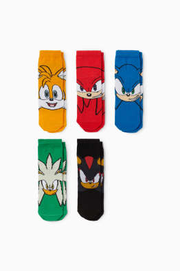 Pack de 5 - Sonic - calcetines con dibujo