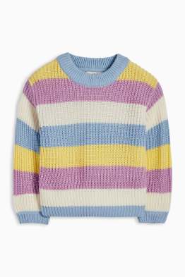 Maglione - a coste - a righe