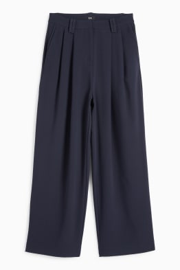 Pantalon en toile - high waist - wide leg
