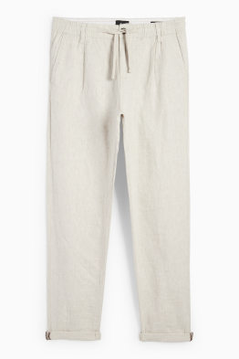 Chinos - tapered fit - linen blend