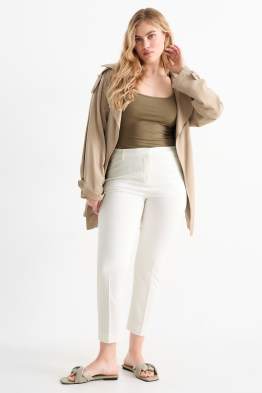Pantaloni di stoffa - vita media - tapered fit