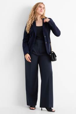 Pantalon de toile - high waist - wide leg