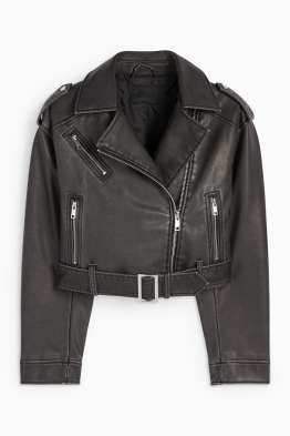 Bikerjacke - Lederimitat