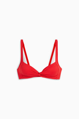 Top bikini cu nod - LYCRA® XTRA LIFE™ - vătuit