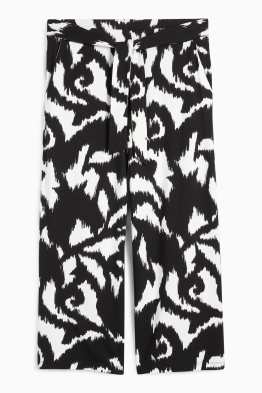 Pantalón de jersey - high waist - wide leg - estampado