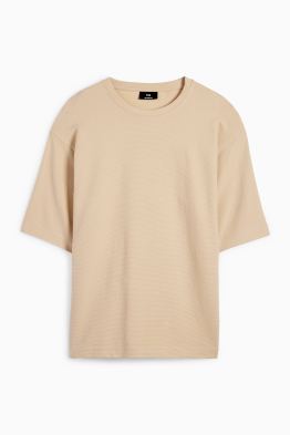 T-shirt - relaxed fit - côtelé