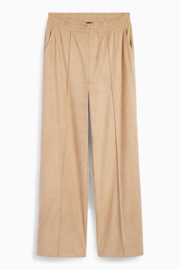 Pantalon de toile - mid waist - straight fit - synthétique
