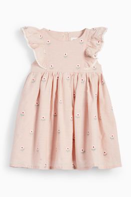 Baby-Kleid - geblümt - strukturiert