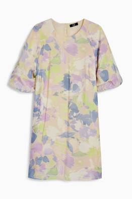 Robe à manches bouffantes - à fleurs