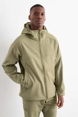 Softshelljacke mit Kapuze - wasserabweisend - 4 Way Stretch