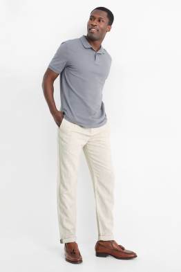 Chinos - tapered fit - linen blend