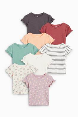Set van 8 - bloem - T-shirt