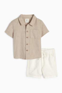 Tenue pour bébé - lin mélangé - 2 pièces