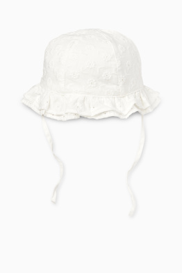 Baby hat - broderie anglaise