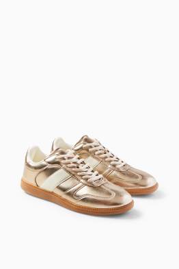 Sneaker - Lederimitat - glänzend