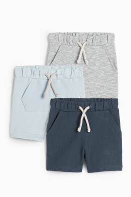 Set van 3 - babyshort - met structuur