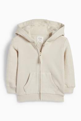 Sweat zippé à capuche pour bébé