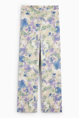 Pantalon de bureau - high waist - regular fit - à fleurs