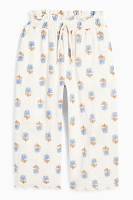 Pantaloni di stoffa - a fiori