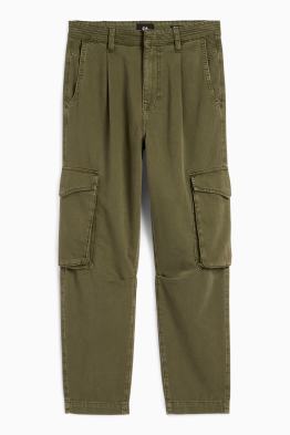 Jeans cargo - vita alta