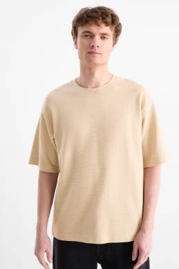 T-shirt - relaxed fit - côtelé