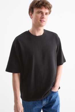 T-Shirt - Relaxed Fit - gerippt