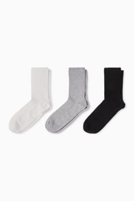 Pack de 3 - calcetines - remate cómodo - de canalé
