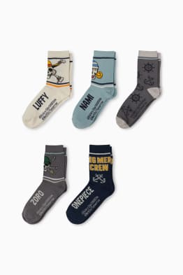 Multipack 5er - One Piece - Socken mit Motiv