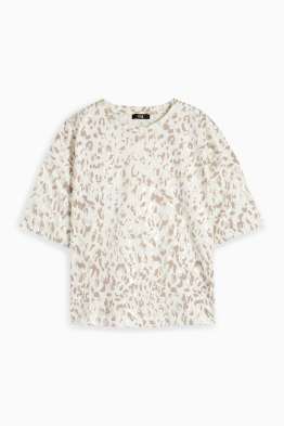 Samarreta de màniga curta - brillant - estampat de lleopard