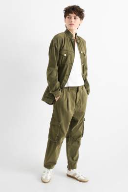 Jeans cargo - vita alta