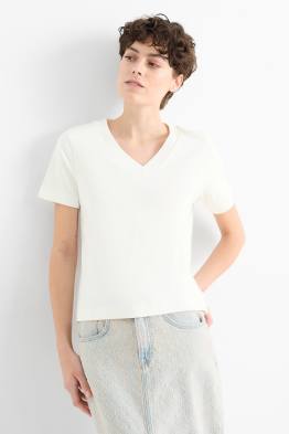 Multipack 2er - Basic-T-Shirt mit V-Ausschnitt