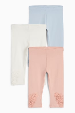 Multipack 3er - Schmetterling - Capri-Leggings