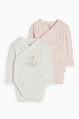 Multipack 2er - Häschen - Baby-Wickelbody