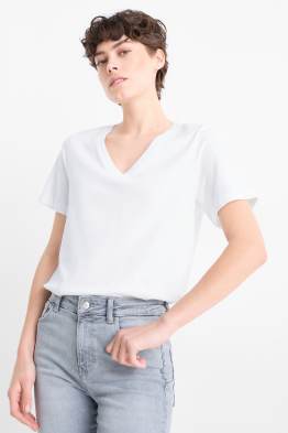 T-shirt basique à encolure en V