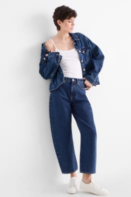 Barrel jeans - vita media