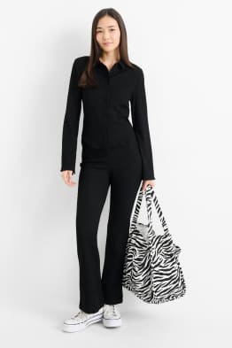 Broek - mid waist - flared
