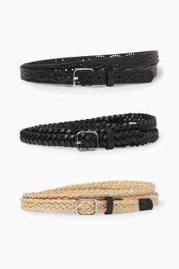 Set van 3 - riem - imitatieleer