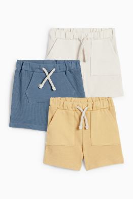Multipack 3er - Baby-Shorts - strukturiert