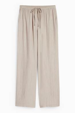 Stoffhose - Mid Waist - Wide Leg