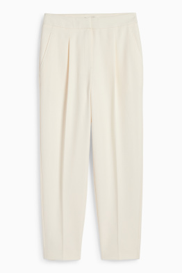 Pantalon en tissu - high waist - cigarette fit