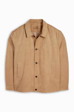 Giacca camicia - similpelle scamosciata