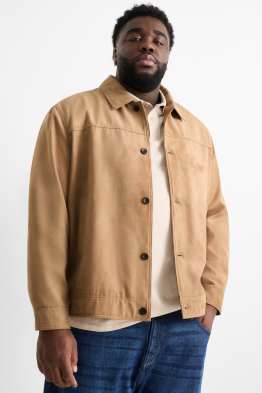 Giacca camicia - similpelle scamosciata
