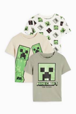 Paquet de 3 - Minecraft - samarreta de mànigues curtes