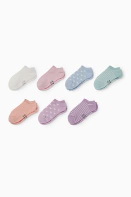 Multipack 7er - Herz - Sneakersocken mit Motiv