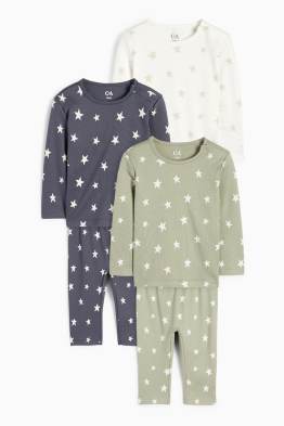 Confezione da 3 - pigiama neonati - 6 pezzi - stella